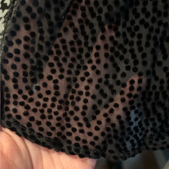 The Kooples Flowing Short Black Polka Dot Print Skirt (Size 1 FR = Size 4 USA) - Picture 3 of 8